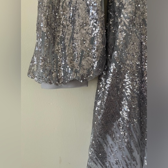 NWT Mac Duggal JEWEL ENCRUSTED ILLUSION LONG SLEEVE A LINE GOWN $798 - Picture 9 of 16